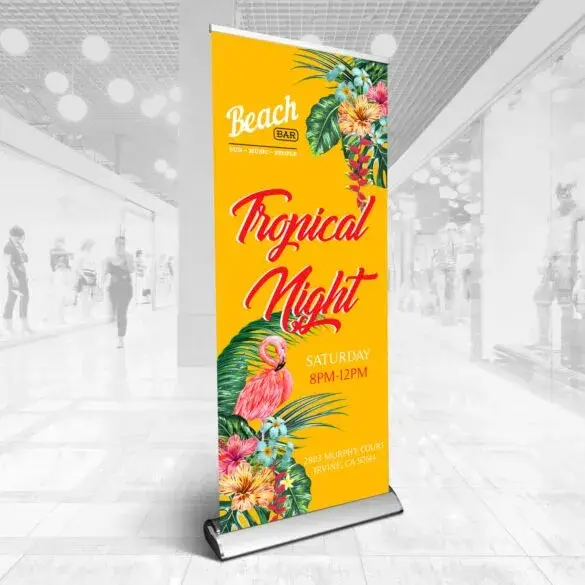 Aluminum Retractable Banner Stands (for use with 10 mil Indoor Banners)