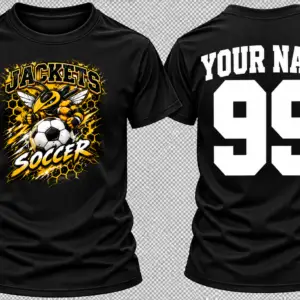 Upperman T-Shirts-Soccer - Black