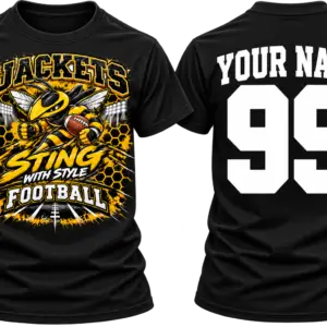 Upperman T-Shirts-Football - Black